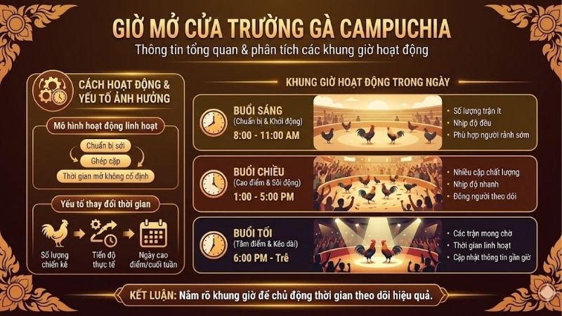 Giờ mở cửa trường gà Campuchia cập nhật theo từng khung giờ 2 gio-mo-cua-truong-ga-campuchia