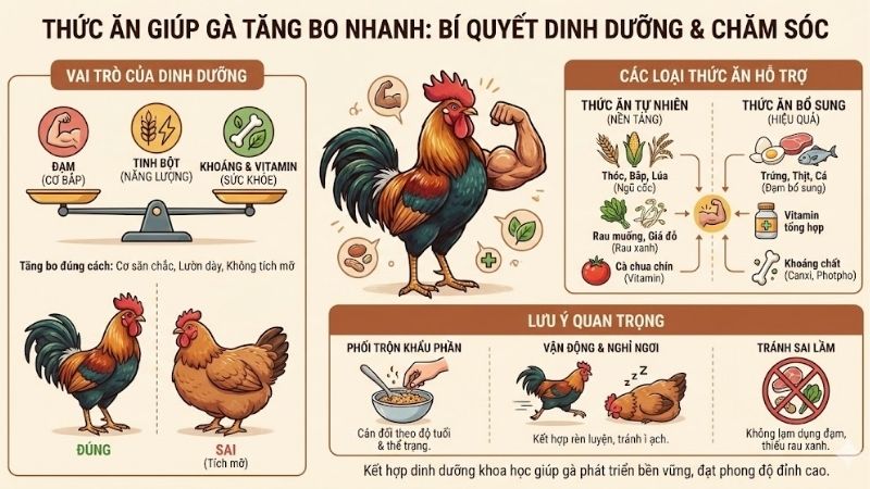 Thức ăn giúp gà tăng bo nhanh và phát triển thể trạng ổn định 2 thuc-an-giup-ga-tang-bo-nhanh